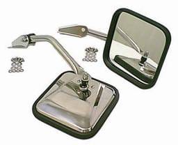 Rugged Ridge Side Mirror - Pair - Chrome Steel - 11010-01