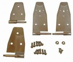 Rugged Ridge Door Hinge Kit - For Use with Full Steel Doors - 4 Piece - Stainless Steel - Front - 11113-03
