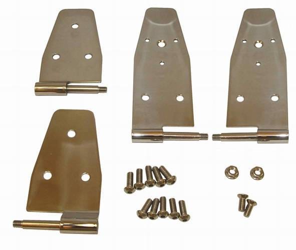 Rugged Ridge Door Hinge Kit - For Use with Full Steel Doors - 4 Piece - Stainless Steel - Front - 11113-03