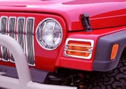 Rugged Ridge Euro Guard Kit - Headlight & Turn Signal Guard - Stainless Steel - 11142-03