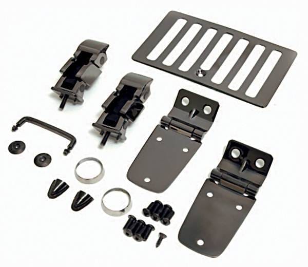 Rugged Ridge Hood Kit - Black Chrome - 11180-07