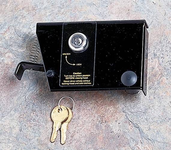 Rugged Ridge Hood Lock Kit - No-Drill - Comes with 2 Keys - 11252-01