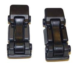 Rugged Ridge Hood Catch - Pair - Black Plastic - 11210-09