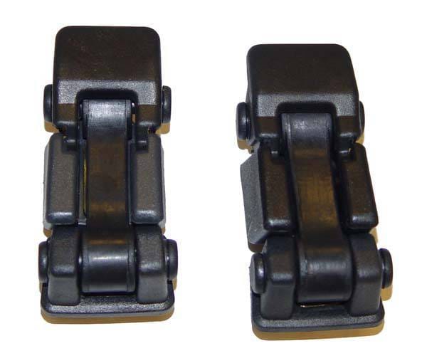 Rugged Ridge Hood Catch - Pair - Black Plastic - 11210-09