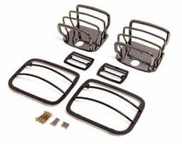Rugged Ridge Euro Guard Kit - Headlight & Turn Signal Guard - Black - 11230-02