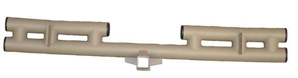 Rugged Ridge Rear Tube Bumper with Receiver - Titanium - 11531-01