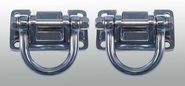 Rugged Ridge Bumper D-Ring - Pair - Stainless Steel - Replaces Standard XHD Bumper D-Rings - 11540-17