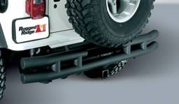 Outland Rear Tube Bumper with Hitch - Textured Black - 11571-02