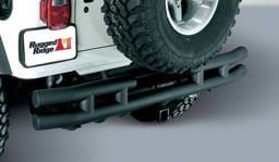 Outland Rear Tube Bumper with Hitch - Textured Black - 11571-04