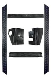 Rugged Ridge Body Armor Kit - Including Pair Of Rear Tall Corners - Pair Of Rocker Side Panel - Front Frame Cover - Rear Tailgate Sill - 11650-51
