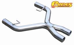 Ford Mustang Pypes 409 Stainless Steel Cut & Clamp X-Pipe - 20042