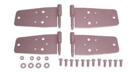 Rugged Ridge Door Hinge Kit - For Use with Full Doors - 4 Piece - No Drilling - Stainless Steel - Front - 11185-2