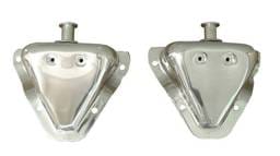 Rugged Ridge Door Bracket - Left & Right Hand - Stainless Steel - Front - 11810-05