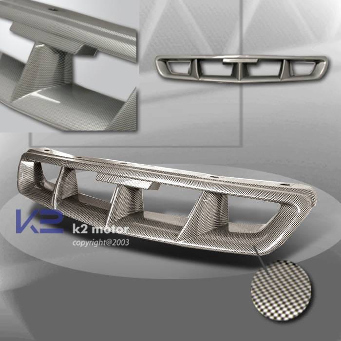 Civic Front Hood Grille - Carbon - Black