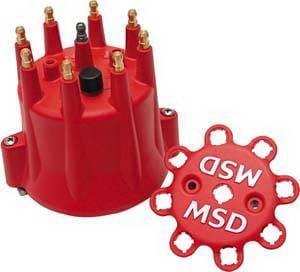 Chevrolet MSD Ignition Distributor Cap - Black - HEI - Retainer - 8433