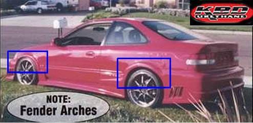 Honda Civic KBD Fields Fender Flares Set 37-2184