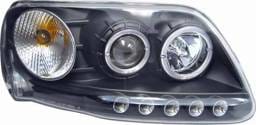 Clear Projector Headlights with Chrome Housing and Halo Ring - 1PC - 91153