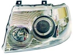 I-Tech Chrome Housing Headlights with Halo Ring and Clear Lights - 02AZFE03PCC