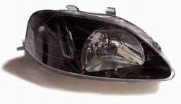 I-Tech JDM Black Housing Headlights with Crystal Clear Lights - 02AZHC99B