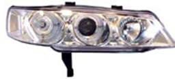 I-Tech Projector Headlights with Chrome Housing and Halo Ring and Blue Lights - 02YDHA94PCBRIM