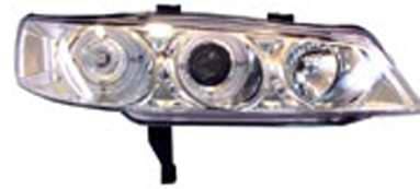 I-Tech Projector Headlights with Chrome Housing and Halo Ring and Blue Lights - 02YDHA94PCBRIM