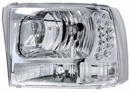 Diamond Back Headlights with LED Lights - 1PC - 0911311CC