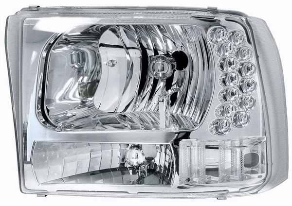 Diamond Back Headlights with LED Lights - 1PC - 0911311CC