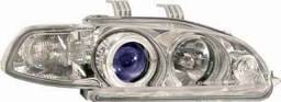 I-Tech Projector Headlights with Chrome Housing and Halo Ring and Blue lights with 1PC - 02ITHC92PCBRIM