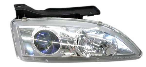 I-Tech Chrome Housing Headlights with Blue Lights - 02KSCC95PCB