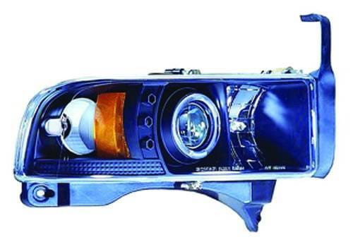 Dodge Ram IPCW Headlights - Projector with Rings with Amber Reflector - 1 Pair - CWS-401B2