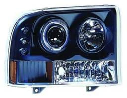 Ford Excursion IPCW Headlights - Projector with Rings & Corners with Amber Reflector - 1 Pair - CWS-500B2