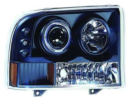 Ford Excursion IPCW Headlights - Projector with Rings & Corners with Amber Reflector - 1 Pair - CWS-500B2