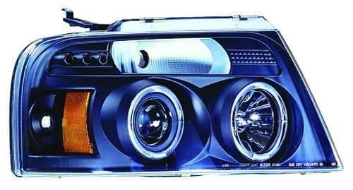 Ford F150 IPCW Headlights - Projector with Rings with Amber Reflector - 1 Pair - CWS-538B2