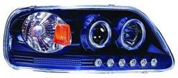 Ford Expedition IPCW Headlights - Projector with Rings & Corners with Amber Reflector - 1 Pair - CWS-541B2
