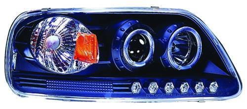 Ford Expedition IPCW Headlights - Projector with Rings & Corners with Amber Reflector - 1 Pair - CWS-541B2