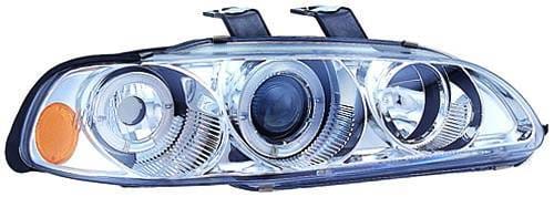 Honda Civic 4DR IPCW Headlights - Projector with Rings & Corners with Amber Reflector - 1 Pair - CWS-720C2