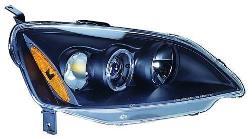 Honda Civic IPCW Headlights - Projector with Rings with Amber Reflector - 1 Pair - CWS-736B2