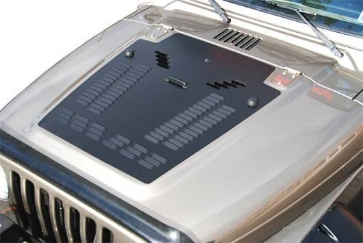 Jeep Wrangler Hyline Louvered Hood Panel For Single Window Washer Port Models - TJ-50HLP thumbnail 2