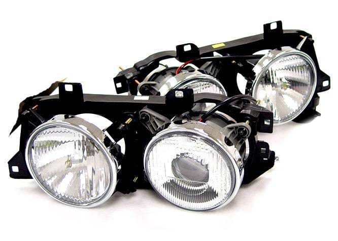 BMW 3 Series DTM Fiberwerkz Euro Smiley Projector Headlights - E30smokedhea