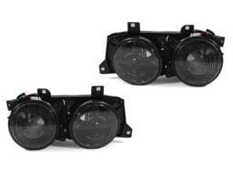 BMW 3 Series DTM Fiberwerkz Smoked Cross Hair Euro Headlights - E30smokedhea