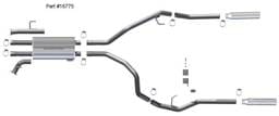 Magnaflow Dual Split Rear Exit Stainless Steel Cat-Back Exhaust  System with Rolled Edge Tips - 16775
