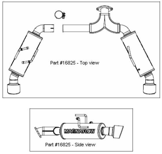 Magnaflow Dual Rear Exit Stainless Steel Axle-Back Exhaust System - 16825