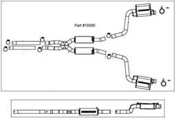 Magnaflow Dual Exit Stainless Steel Cat-Back System - Reuses OEM Tips - 16890
