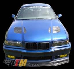 BMW 3 Series 2DR DTM Fiberwerkz GTR Vented Style Hood - FRP - E36-GTR-VENT