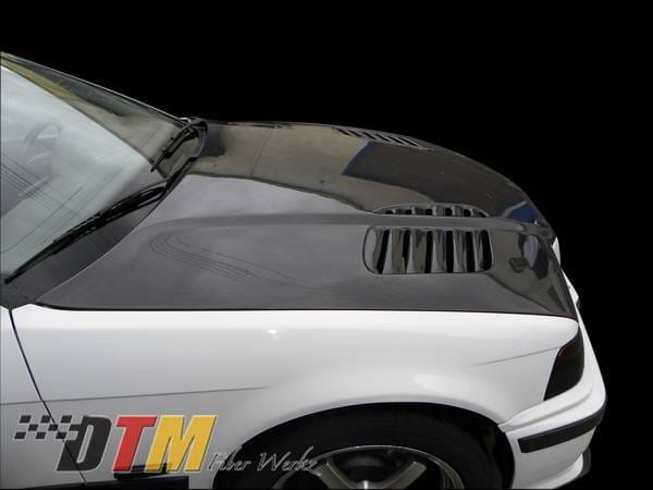 BMW 3 Series 4DR DTM Fiberwerkz GTR Vented Style Hood - FRP - E36-GTR-VENT thumbnail 3