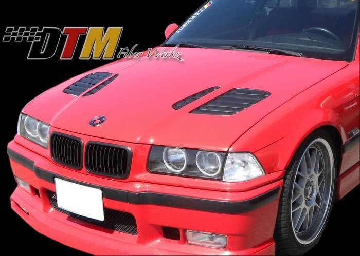 BMW 3 Series DTM Fiberwerkz GTR Vented Style Hood thumbnail 3