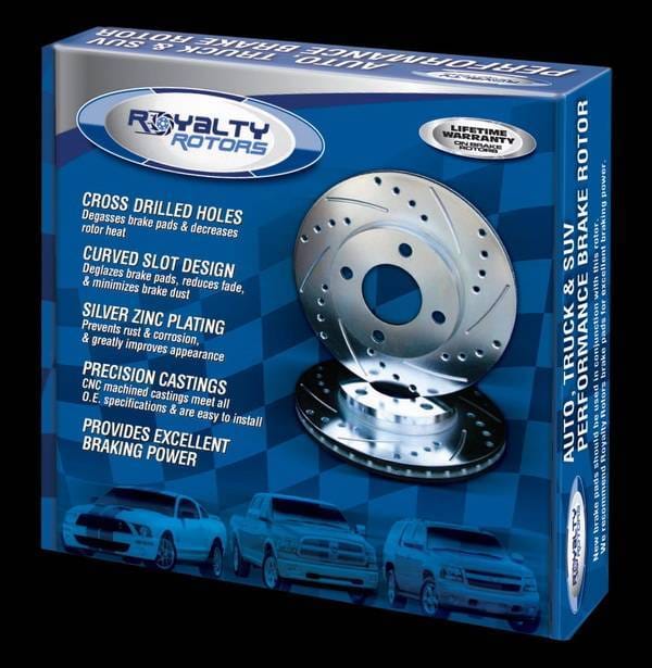 BMW 3 Series Royalty Rotors Slotted & Cross Drilled Brake Rotors - Front thumbnail 3