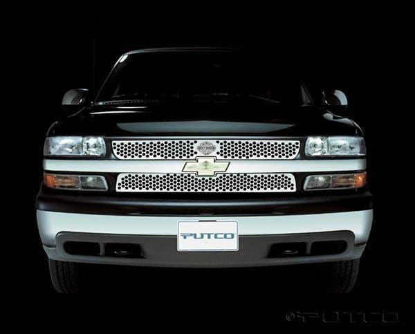 Chevrolet Tahoe Putco Punch Grille Insert with Bar & Shield - 52108