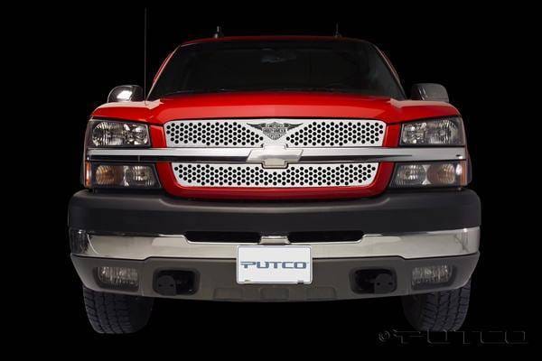 Chevrolet Silverado Putco Punch Grille Insert with Wings Logo - 56137