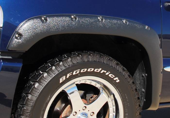 Chevrolet Silverado Prestige Front Pair RX Rivet Style Textured Fender Flare Set - RX103TA